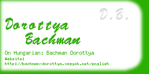 dorottya bachman business card